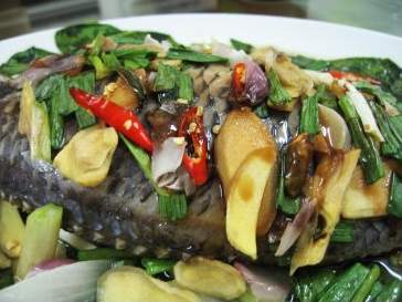 cá trắm hấp bổ dưỡng